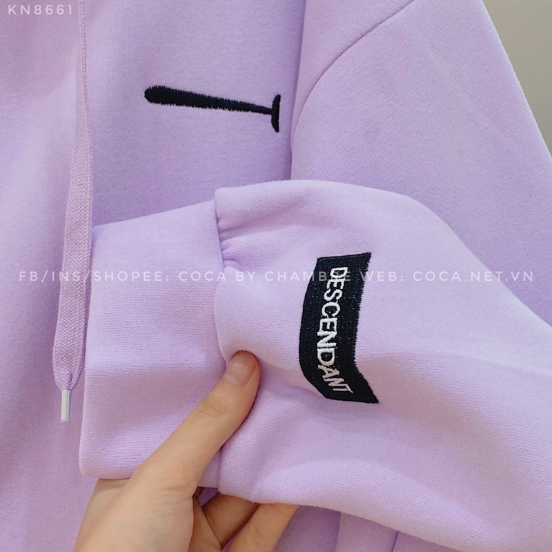 [KN8661]💜 Áo khoác HOODIE ZIP nỉ xốp thêu gậy bóng chày form rộng unisex (Có sẵn/ảnh thật) | BigBuy360 - bigbuy360.vn