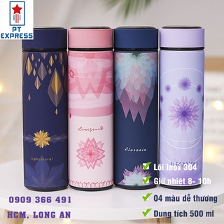 [Hot sale] Bình giữ nhiệt Inox 500ml hoa hướng dương rất đẹp khi bày trên kệ