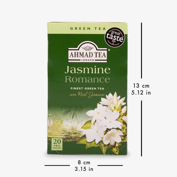 Trà xanh Hoa Nhài Ahmad 40g (túi lọc có bao thiếc - 20 túi/hộp) - Jasmine Romance