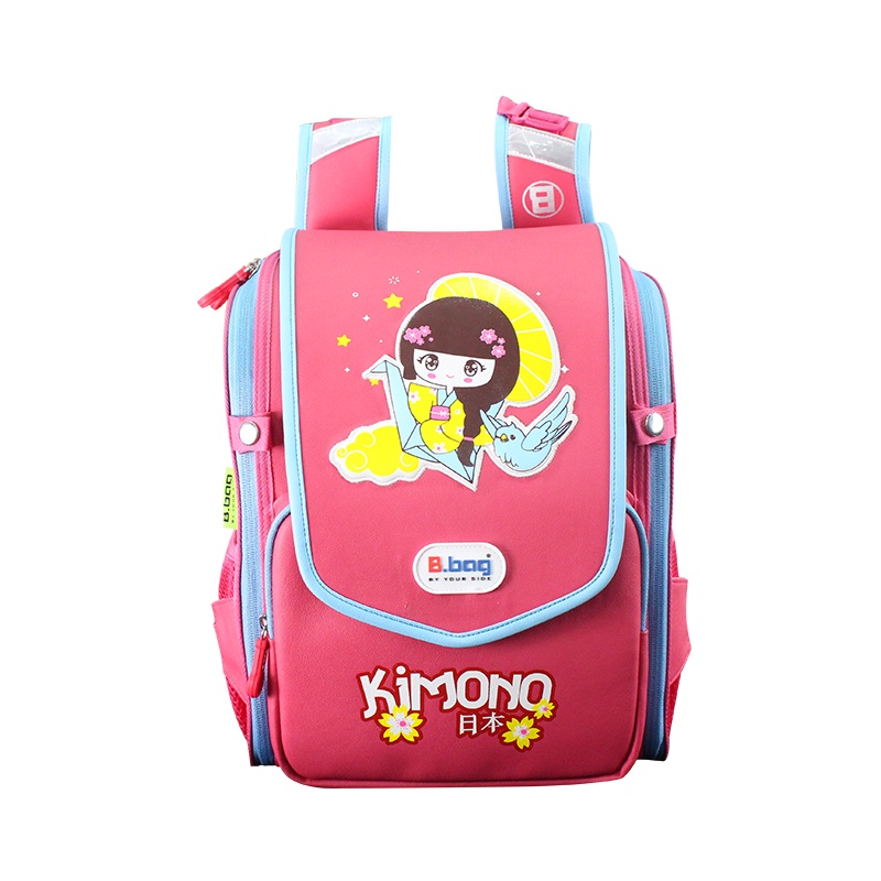 Balo Smartkids Chống Gù Japanese Style-Kimono B-12-111 Hồng, chống nước, dành cho học sinh cấp 1