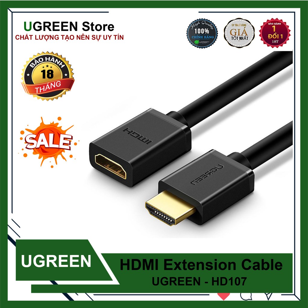 Cáp Nối Dài HDMI Cao Cấp | UGREEN HD107 Chính Hãng | Hỗ trợ 4K@60Hz