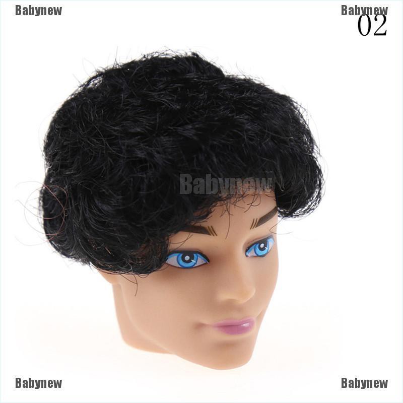 Babynew 3D Eyes Doll Head With Hair For Barbie Boyfriend Ken Male Heads Toy Accessories Hot