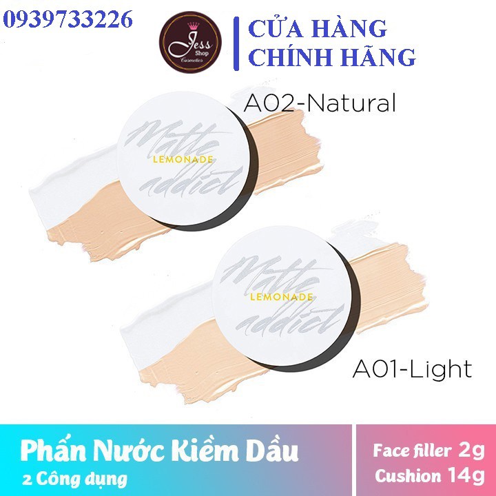 Phấn Nước Kiềm Dầu 2 in 1 Lemonade Matte Addict Dual Cushion