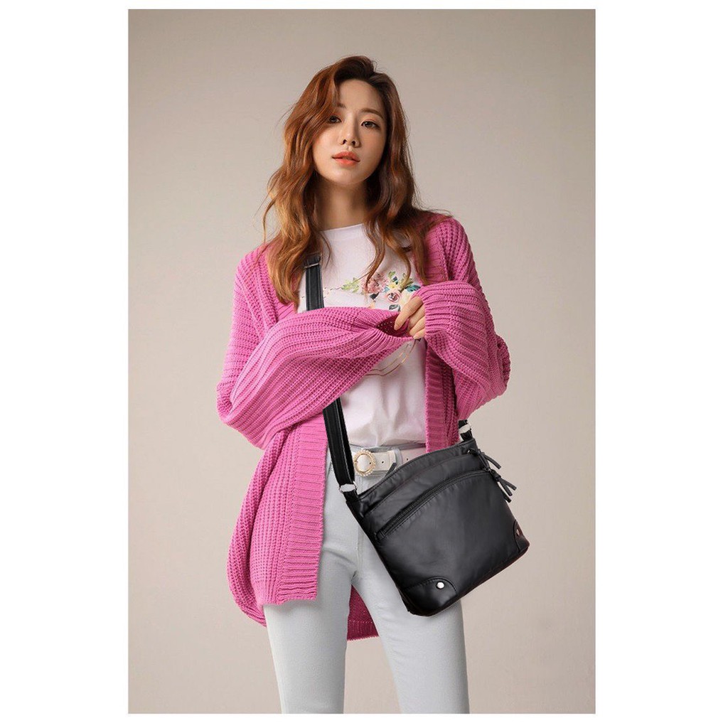 Túi đeo chéo nữ da mềm nhiều ngăn dáng vuông BAG U DAT155
