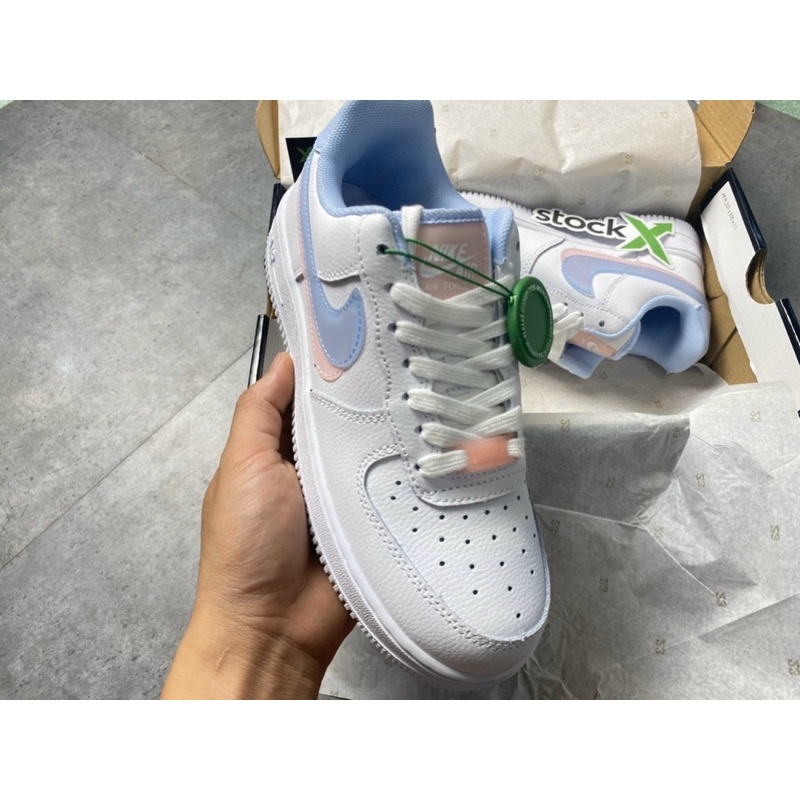 MINTSTOREGiày Sneaker Trắng Viền Phối Hồng Xanh Pastel