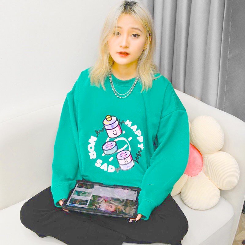 Áo Nỉ Hns PEONYB Nữ [FREESHIP] 🌸 Sweater form rộng tay bồng phong cách vintage, nỉ hoodie in hình đẹp cá tính Ulzzang 🌸 | BigBuy360 - bigbuy360.vn