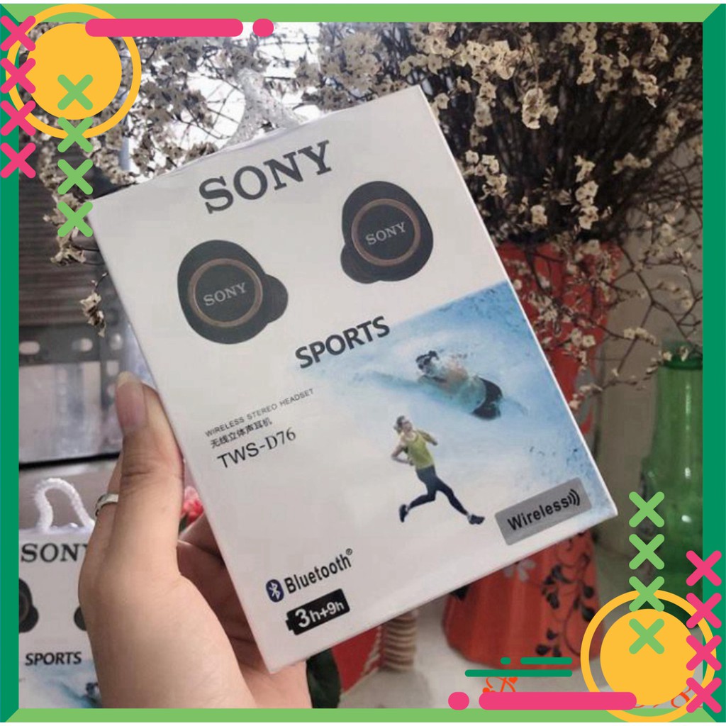 [FREE SHIP] 💥[HÀNG CHÍNH HÃNG] 💥Tai Nghe Bluetooth Sony Sport TWS-D76  Bluetooth 5.0 Thế Hệ Mới Âm thanh Cực Hay 💥SIÊ