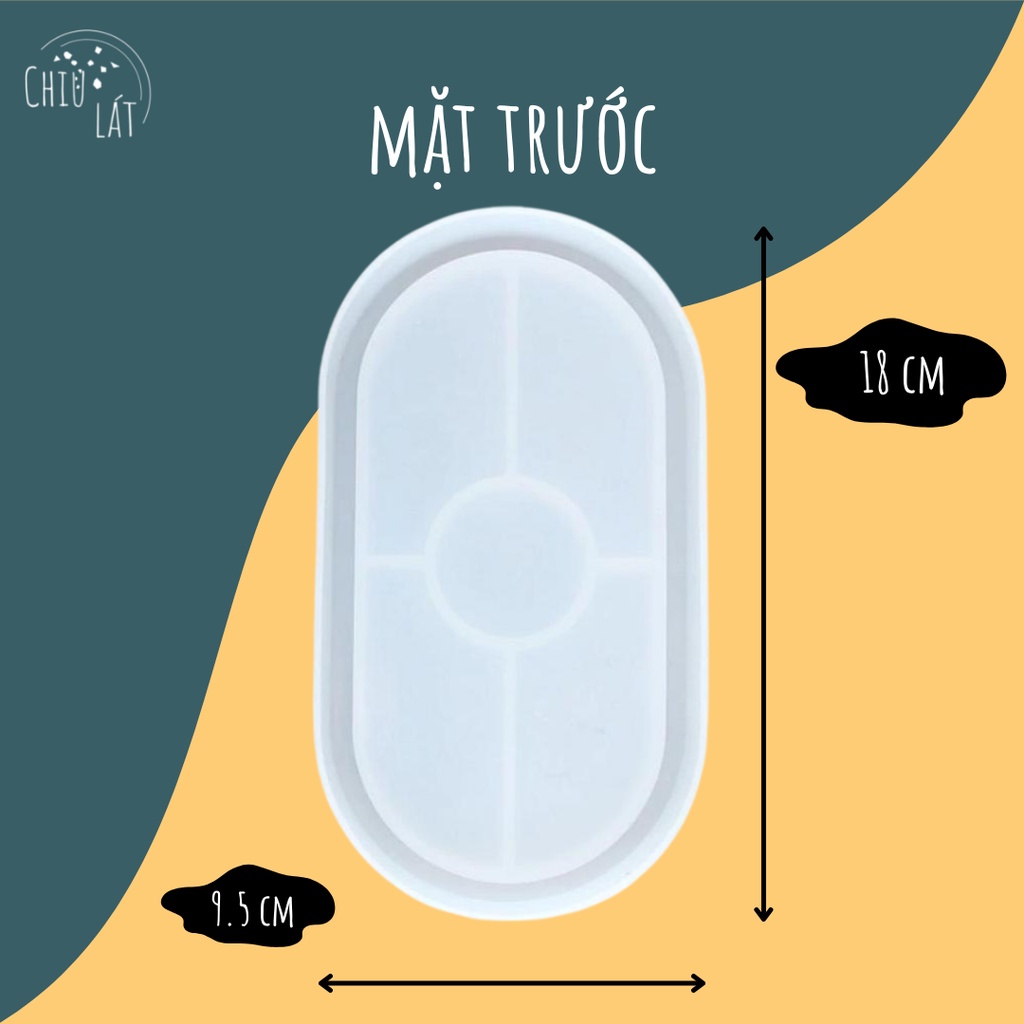 Khuôn Silicon hình khay làm đồ Jesmonite, Resin, DIY, Concrete