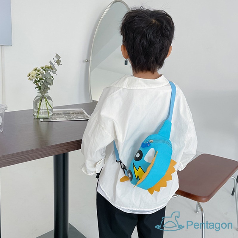 Túi Đeo Chéo Siêu Nhẹ In Họa Tiết Hoạt Hình Phong Cách Hàn Quốc Cho Bé