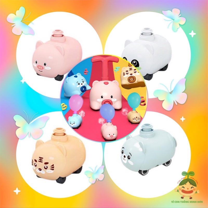 Xe ô tô con và bóng bay - Phụ kiện bộ đồ chơi Xe hơi bom bóng cho bé🎈