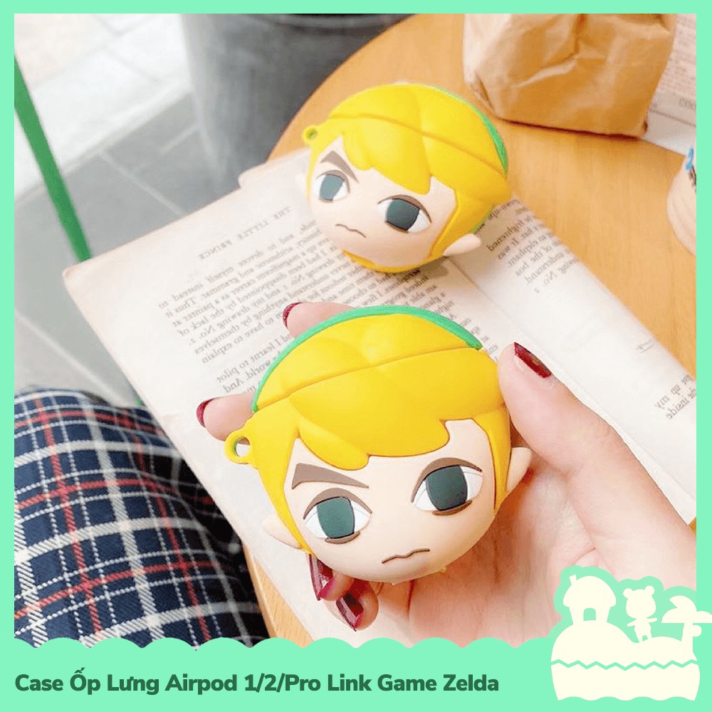 [Sẵn VN - NowShip] Case Ốp Lưng Airpod 1 / 2 / Pro Gel Silica Phong Cách Nhân Vật Link Game Nintendo Zelda