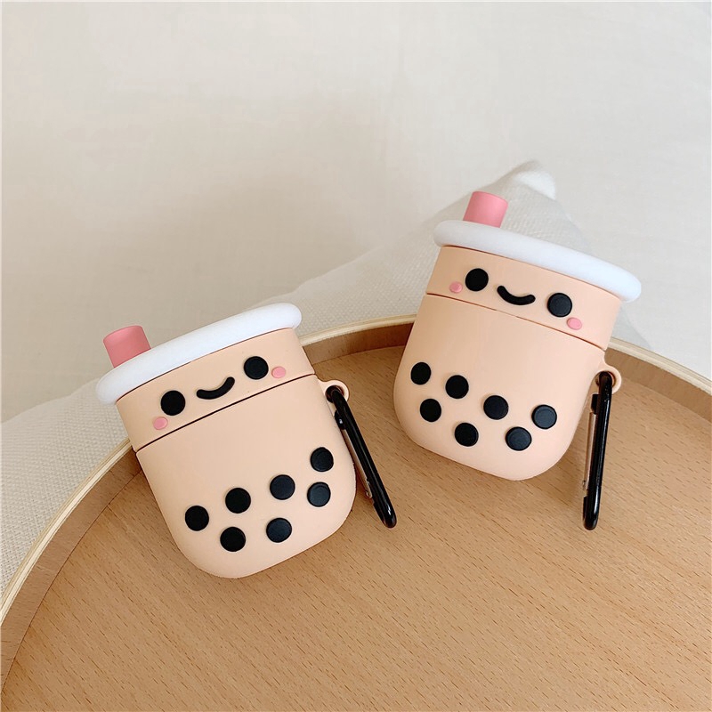 Pearl milk tea Airpods case soft Portable ShockProof Protective For Apple Wireless Bluetooth Headset Protective