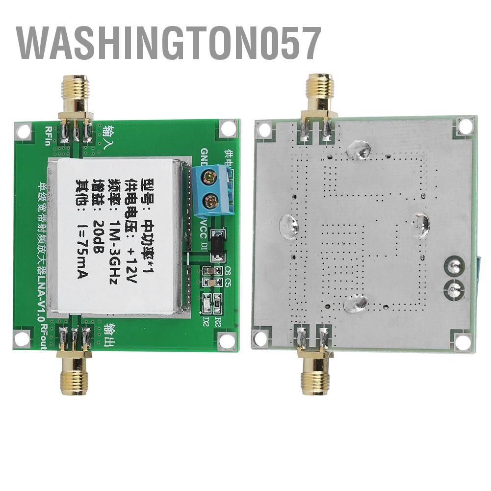 Washington057 Low Noise LNA RF Broadband Amplifier Module Signal Strengthen 1-3000MHz 2.4GHz 20dB HF VHF/UH