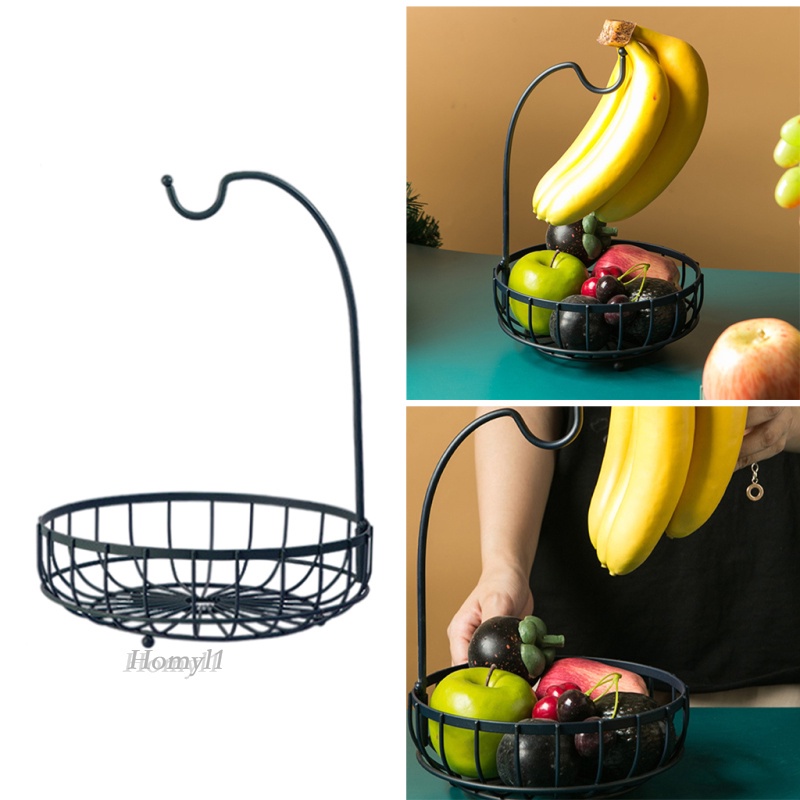 Rổ đựng trái cây/ rau củ quả có móc treo chuối tiện dụng cho nhà bếp