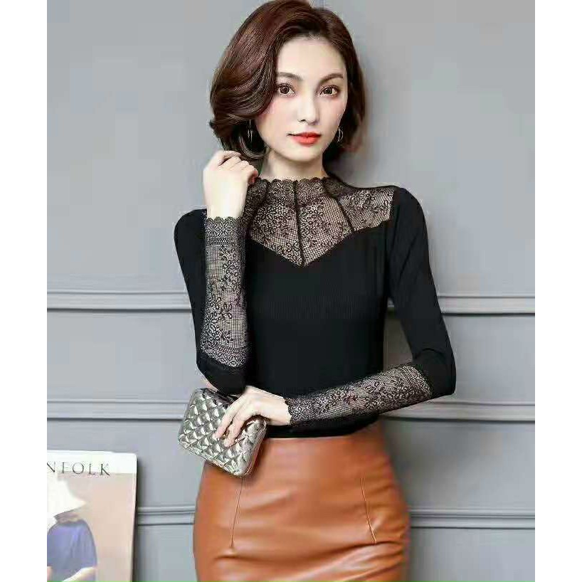 Áo Len Phối Ren Phong Siêu Đẹp