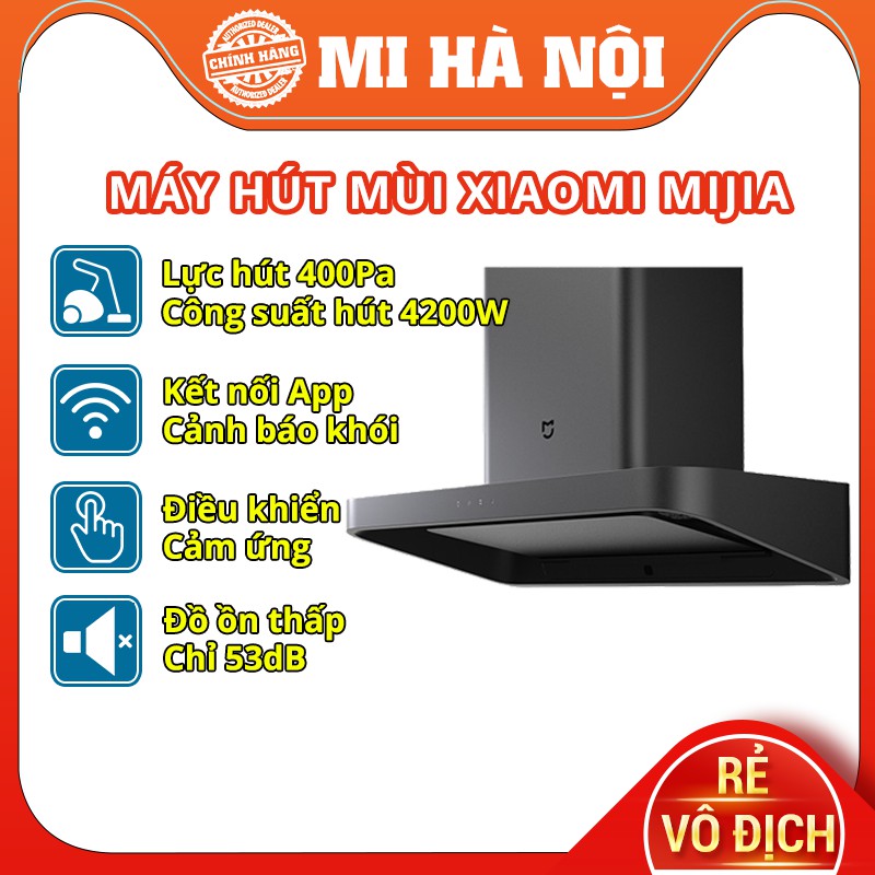 Máy hút mùi Xiaomi Mijia - lực hút lớn, chiều dài 90 cm, độ ồn thấp, điều khiển cảm ứng