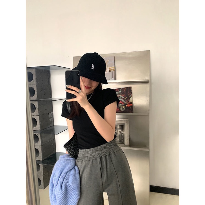 Áo Thun cotton Ngắn Tay Ôm Dáng Thời Trang Hàn Quốc