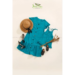 Đầm mẹ & bé cực cute chất linen hàn cao cấp-ln29