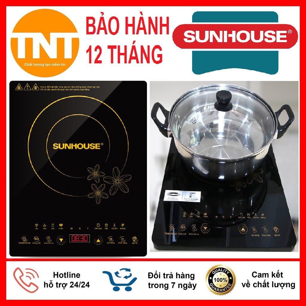 Bếp từ cảm ứng cao cấp SUNHOUSE SHD6800 sôi nhanh [HÀNG CHÍNH HÃNG] Bảo hành 12 tháng