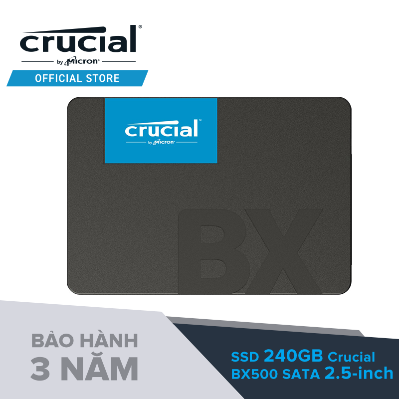 Ổ Cứng Crucial BX500 240GB 3D NAND SATA 2.5-inch SSD - Hàng chính hãng