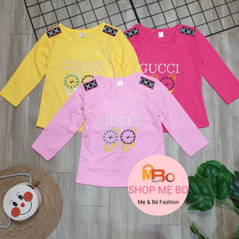 HOT TREND - Áo thun cotton dài tay bé gái baby doll size nhí từ 8 đến 22kg