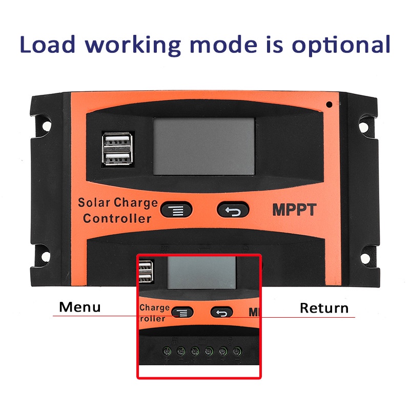 Điều khiển sạc năng lượng mặt trời MPPT 40A tự nhận bình 12/24Vcông nghệ MPPT hiệu suất cao tổn hao ít - 40A TNS