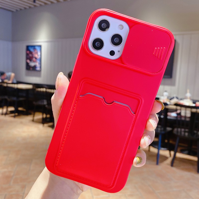 Ốp điện thoại bảo vệ camera có ngăn thẻ cho Iphone 12 Pro Max 12 7 8 Plus Xs Max 11 Pro Max | BigBuy360 - bigbuy360.vn