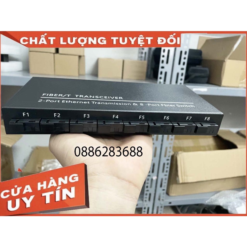 Bộ chuyển đổi quang điện converter 4 - 8 cổng quang chuẩn A hoặc B  2 cổng lan chuẩn gigabits, swith quang