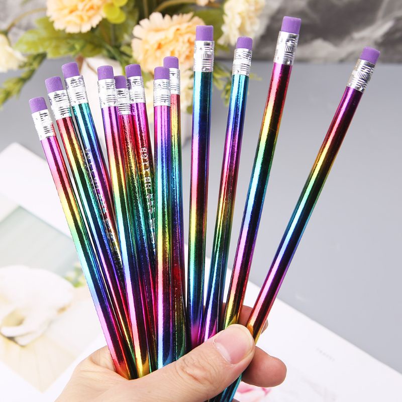 Set 12 Bút Chì Gỗ Màu Sắc Tươi Sáng Thân Thiện Với Môi Trường