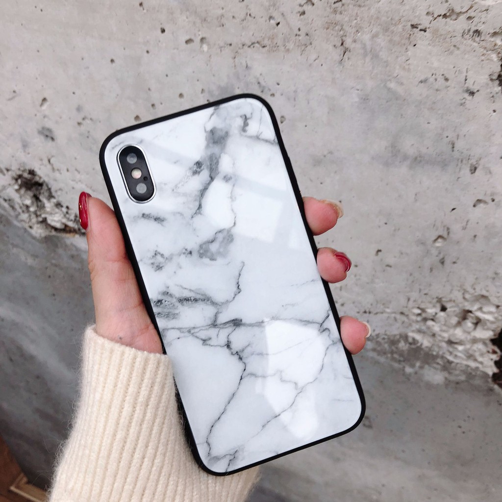 Ốp Tráng Gương Vân Đá Viền Dẻo iP | Từ 6 đến XS Max |
