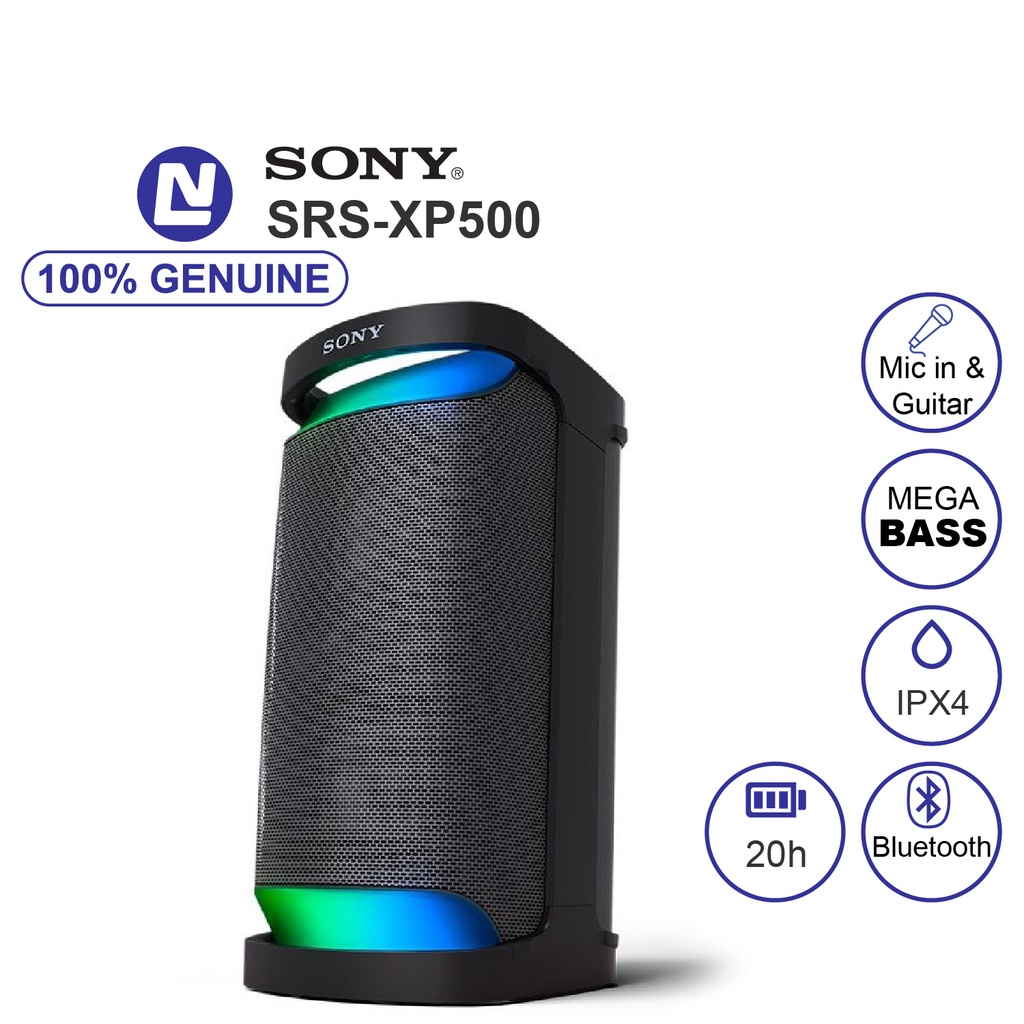 [Mã ELHACE giảm 4% đơn 300K] Loa không dây Sony SRS-XP500 ngõ vào Mic và Guitar