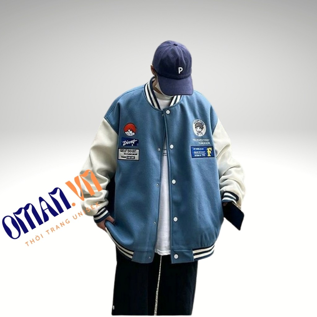 Áo khoác bomber nỉ IN DINNER form rộng Unisex Áo bomber nỉ Cardigan trần bông trẻ trung Oman | BigBuy360 - bigbuy360.vn