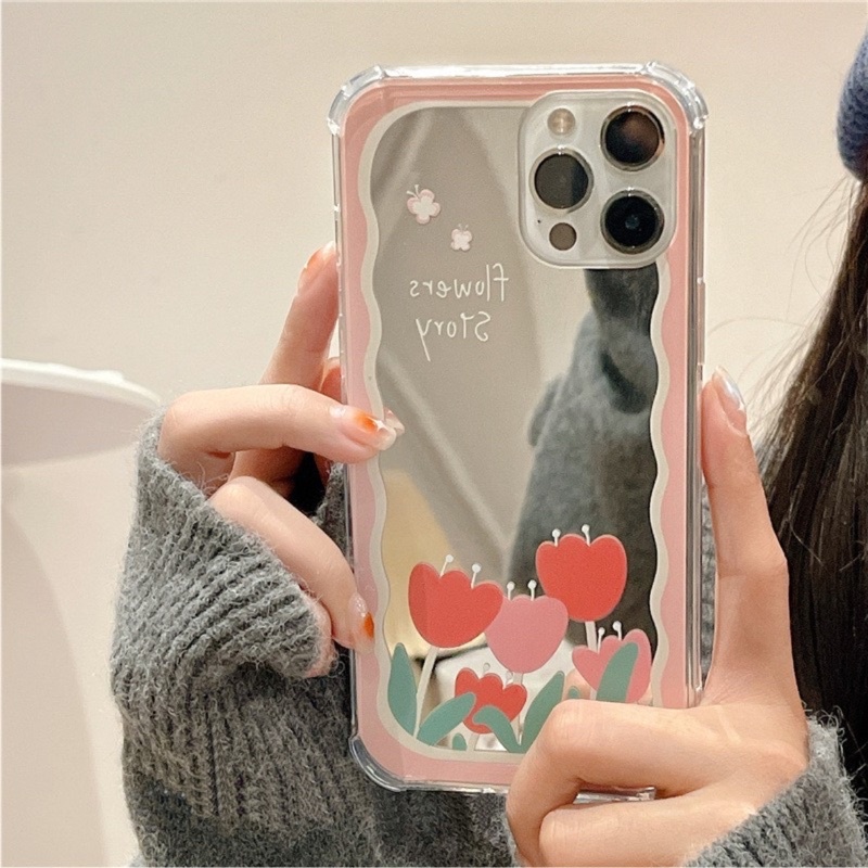 ỐP LƯNG GƯƠNG IPHONE/SAMSUNG/OPPO/VIVO/XIAOMI FLOWER