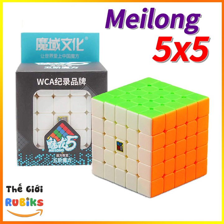 Combo 5 Rubik MoYu Meilong MJFS 2x2 3x3 4x4 5x5 Pyraminx Tam Giác 3x3 Cube Stickerless