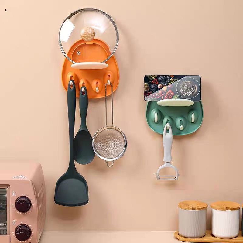 Giá đỡ nắp nồi để đũa thìa hình chân mèo dễ thương đa năng