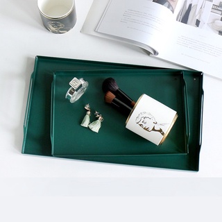 (SẴN) Khay kim loại hình chữ Nhật có quai , Khay bê cafe, đồ ăn