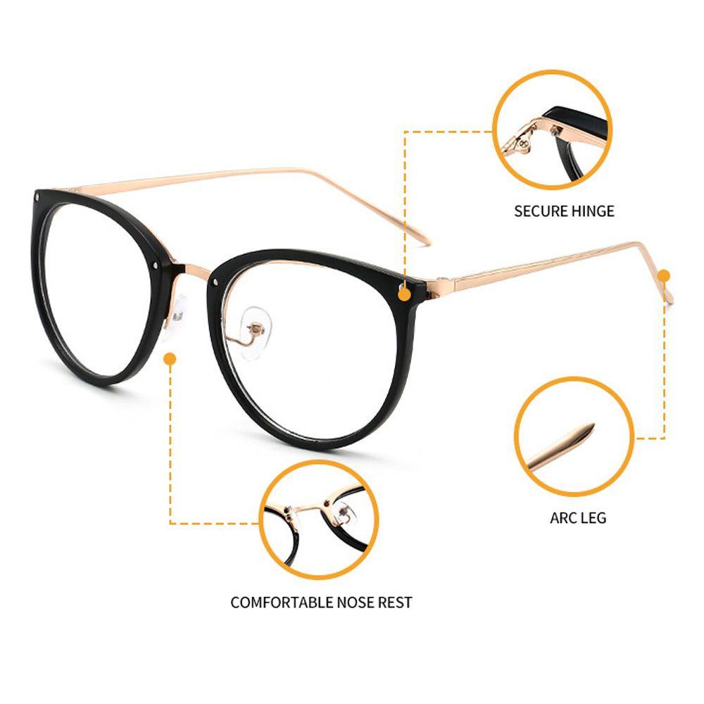 Mắt Kính Gọng Kim Loại Siêu Nhẹ Họa Tiết Da Báo Thời Trang