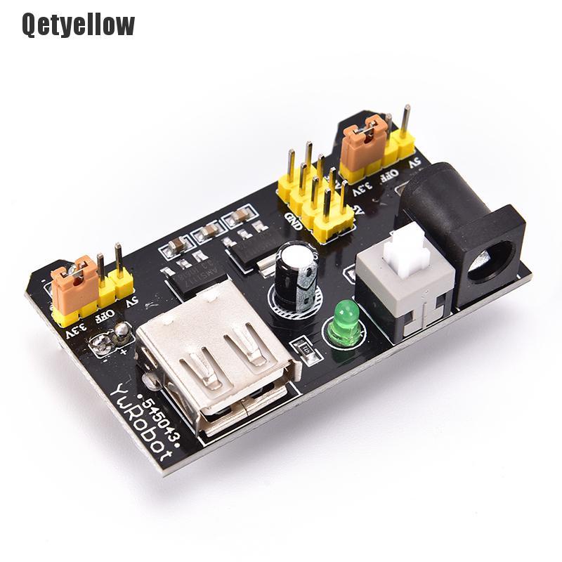 Qetyellow MB-102 Solderless Breadboard 3.3V 5V Power Supply Module, Raspberry Pi, arduino