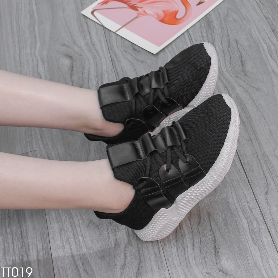 (Lẻ Size 35 SALE 149k) - Giày Thể Thao Nữ Buộc Dây Prophere Hàn Quốc Cá Tính Siêu Êm - Chất Vải Sợi Dệt Đẹp TT019/20