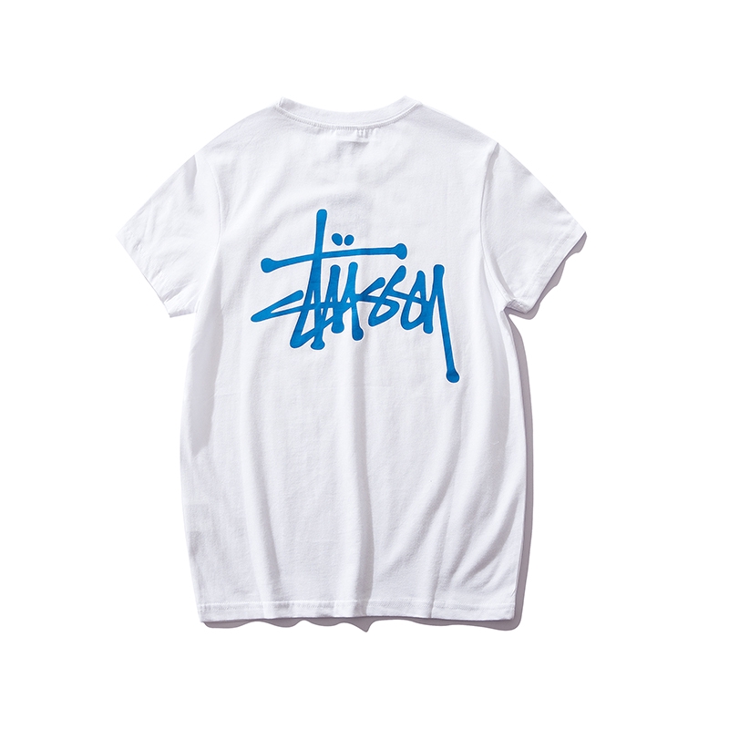 Áo Thun Cotton Tay Ngắn In Chữ Stussy Kiểu Cổ Điển Thời Trang Mùa Hè Cho Nam