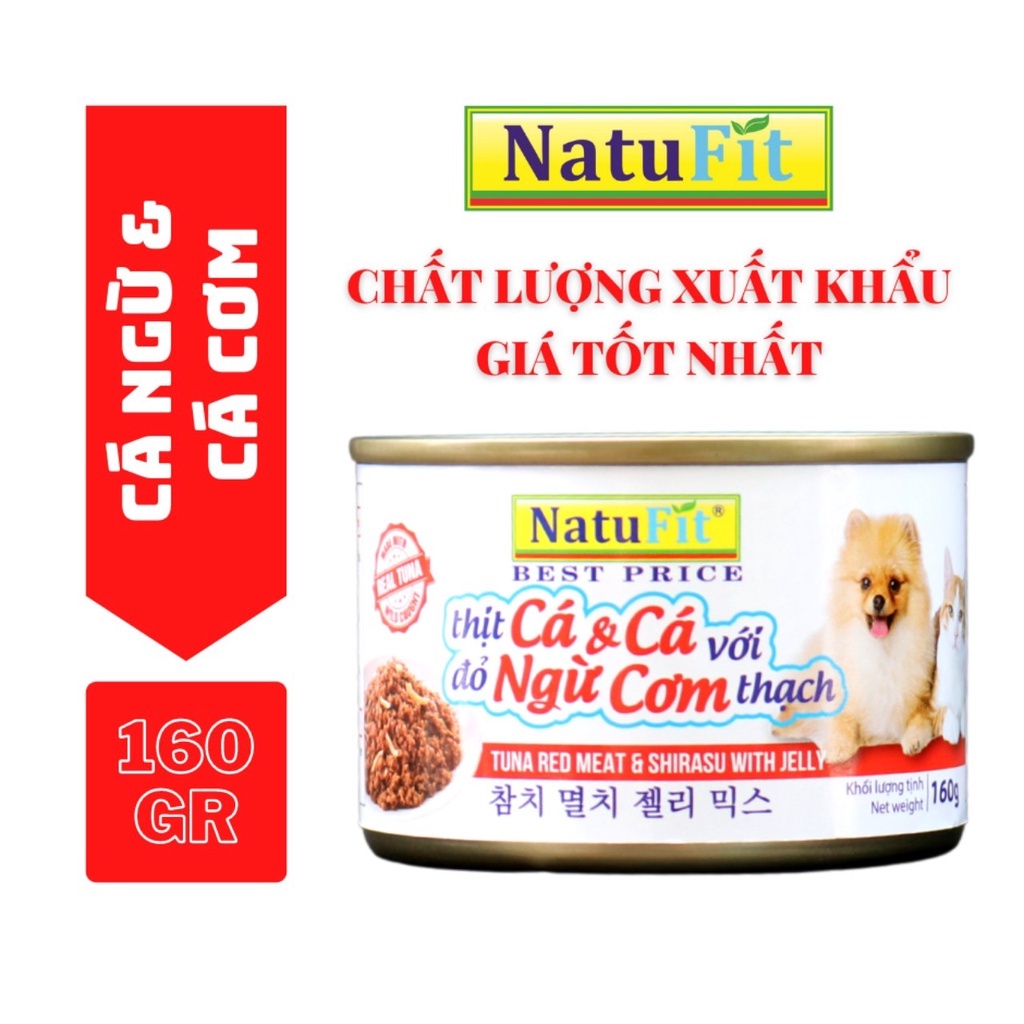 Pate chó mèo Natufit 160g