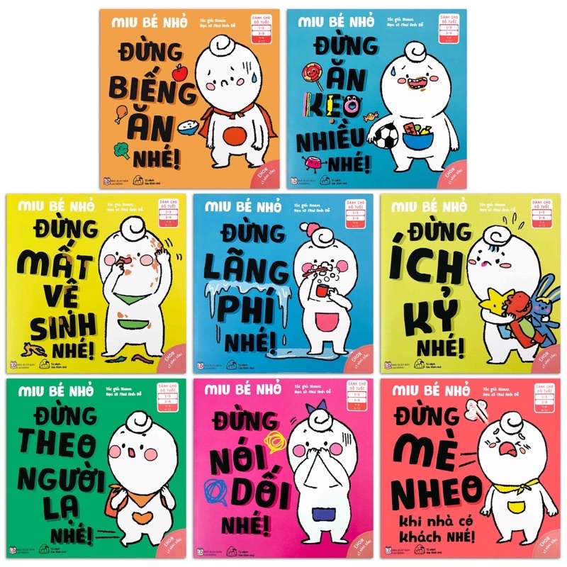 Sách - Bộ 8 cuốn Ehon Kỹ năng sống Miu Bé Nhỏ phần 2 - Dành cho trẻ từ 3 đến 6 tuổi