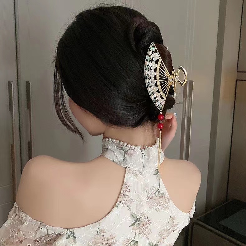 Kẹp Tóc Cỡ Lớn Thiết Kế Đơn Giản Thời Trang Mùa Hè Phong Cách Trung Hoa