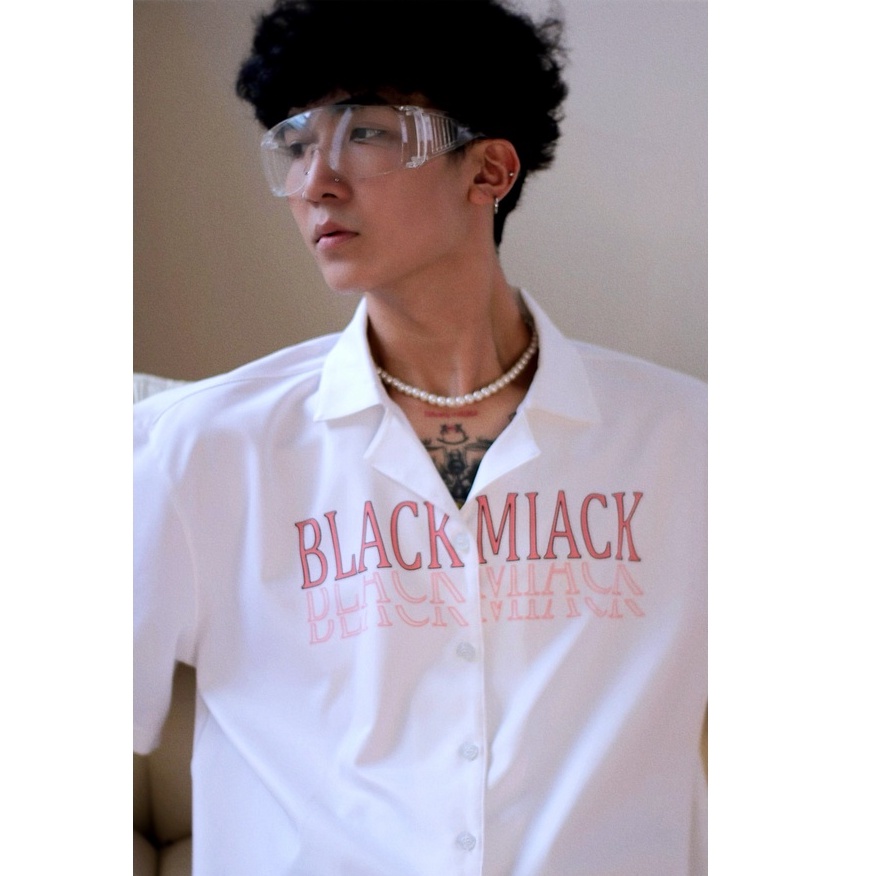 Áo sơ mi tay ngắn SWEET PLANT BLACKMIACK Form rộng