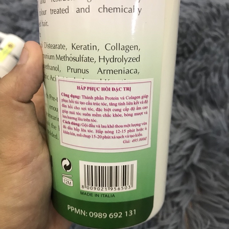 (Chính hãng) KEM HẤP COLLAGEN PHỦ BÓNG TÓC WOLAPE HT 500ml