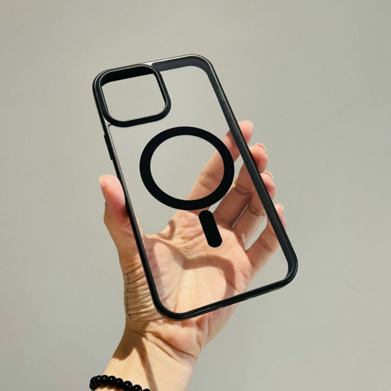 Ốp lưng LIKGUS trong viền màu hỗ trợ sạc cho Iphone 13 pro max