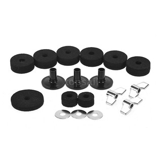 Gói 18 Chiếc Trống Bộ Phụ Kiện Bộ Cymbal Đứng Nỉ Hi-Hat Ly Hợp Nỉ Hi Hat Cup Nỉ chũm chọe
