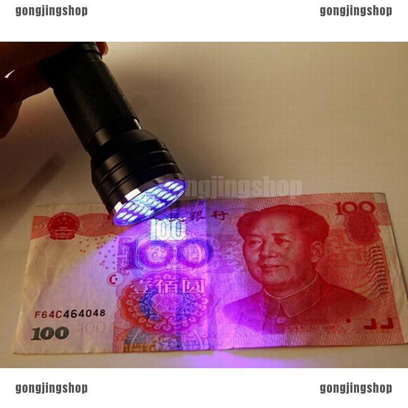 Đèn pin chiếu tia cực tím UV 21 bóng chất liệu nhôm