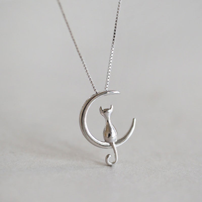 Dây Chuyền Mặt Mèo Và Tam Giác Trong Suốt Phong Cách Cổ Điển