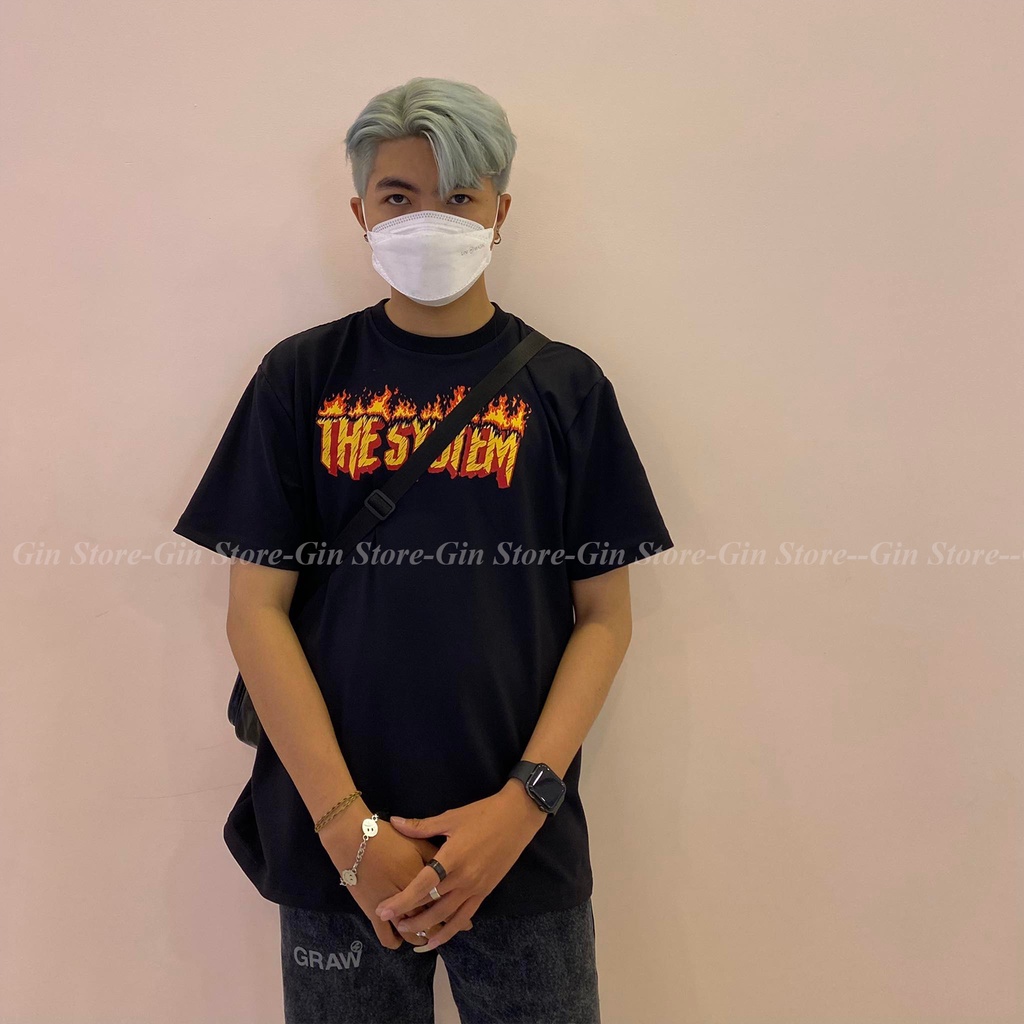 ÁO Thun Đầu Lâu Lửa Cotton co giãn 4 chiều Unisex